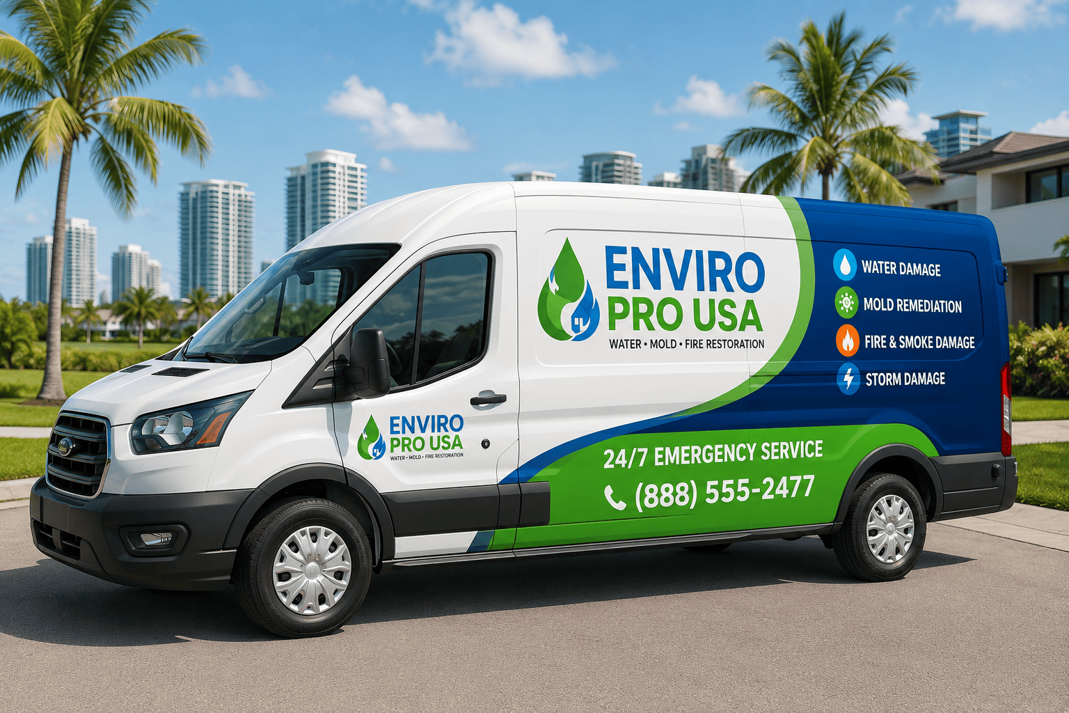 EnviroPro USA restoration service vehicle
